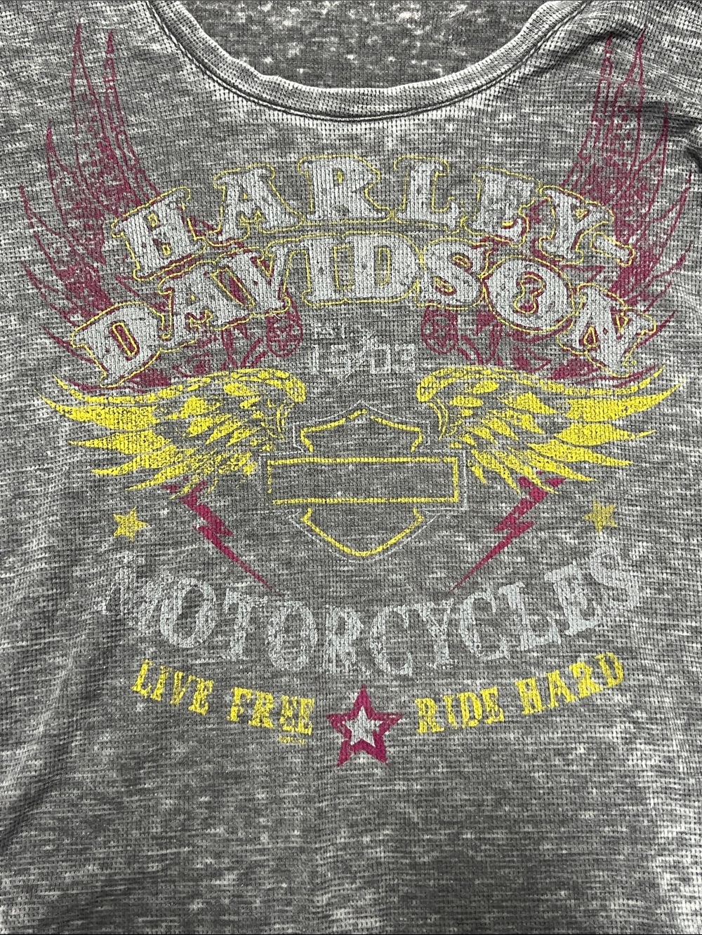 Harley Davidson woman’s long sleeve shirt/ size large - Picture 3 of 8
